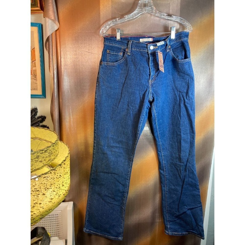LEVI’S Stretch Relaxed Boot Cut 550 Denim Jeans Mid Rise Blue Size 10 b5
